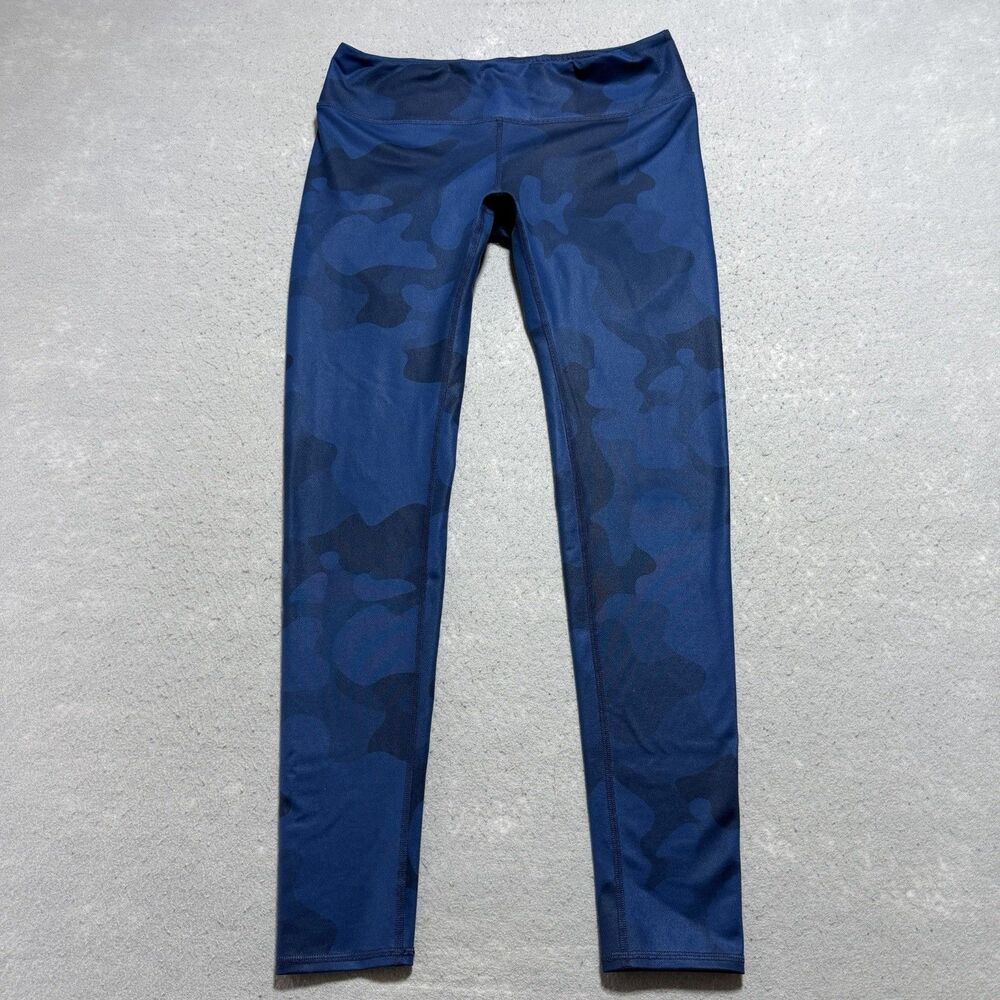 Alo Yoga Leggings Women’s Small Blue Camo Print Full Length High Rise Leggings